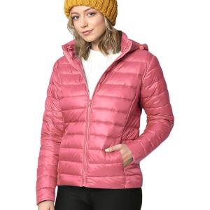 imageLock and Love Womens Ultra Light Weight Packable Down Jacket with Removable HoodieWjc2144mauve