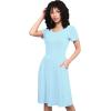 imageLock and Love LL Womens Comfy Casual Short Sleeve Flowy Dresses Loose Plain Dress with PocketsWdr2304aqua