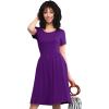 imageLock and Love LL Womens Comfy Casual Short Sleeve Flowy Dresses Loose Plain Dress with PocketsWdr2304darkpurple