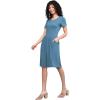 imageLock and Love LL Womens Comfy Casual Short Sleeve Flowy Dresses Loose Plain Dress with PocketsWdr2304denim