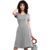 imageLock and Love LL Womens Comfy Casual Short Sleeve Flowy Dresses Loose Plain Dress with PocketsWdr2304heathergrey
