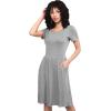 imageLock and Love LL Womens Comfy Casual Short Sleeve Flowy Dresses Loose Plain Dress with PocketsWdr2304heathergrey