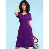 imageLock and Love LL Womens Comfy Casual Short Sleeve Flowy Dresses Loose Plain Dress with PocketsWdr2304purple