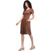 imageLock and Love LL Womens Comfy Casual Short Sleeve Flowy Dresses Loose Plain Dress with PocketsWdr2304rust