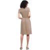 imageLock and Love LL Womens Comfy Casual Short Sleeve Flowy Dresses Loose Plain Dress with PocketsWdr2304taupe