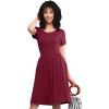 imageLock and Love LL Womens Comfy Casual Short Sleeve Flowy Dresses Loose Plain Dress with PocketsWdr2304wine