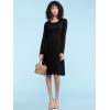 imageLock and Love LL Womens Comfy Casual Short Sleeve Flowy Dresses Loose Plain Dress with PocketsWdr2305black