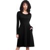 imageLock and Love LL Womens Comfy Casual Short Sleeve Flowy Dresses Loose Plain Dress with PocketsWdr2305black