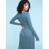 imageLock and Love LL Womens Comfy Casual Short Sleeve Flowy Dresses Loose Plain Dress with PocketsWdr2305denim