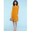 imageLock and Love LL Womens Comfy Casual Short Sleeve Flowy Dresses Loose Plain Dress with PocketsWdr2305mustard