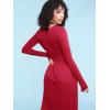 imageLock and Love LL Womens Comfy Casual Short Sleeve Flowy Dresses Loose Plain Dress with PocketsWdr2305red