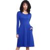 imageLock and Love LL Womens Comfy Casual Short Sleeve Flowy Dresses Loose Plain Dress with PocketsWdr2305royalbrite