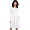 imageLock and Love LL Womens Comfy Casual Short Sleeve Flowy Dresses Loose Plain Dress with PocketsWdr2305white