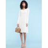imageLock and Love LL Womens Comfy Casual Short Sleeve Flowy Dresses Loose Plain Dress with PocketsWdr2305white