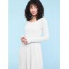 imageLock and Love LL Womens Comfy Casual Short Sleeve Flowy Dresses Loose Plain Dress with PocketsWdr2305white
