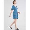 imageLock and Love Womens Short Sleeve Kimono Style Deep V Neck Casual Summer Dress S3XL Plus SizeBlue
