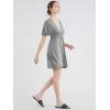 imageLock and Love Womens Short Sleeve Kimono Style Deep V Neck Casual Summer Dress S3XL Plus SizeDark Grey