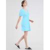 imageLock and Love Womens Short Sleeve Kimono Style Deep V Neck Casual Summer Dress S3XL Plus SizeWdr1338aqua