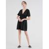 imageLock and Love Womens Short Sleeve Kimono Style Deep V Neck Casual Summer Dress S3XL Plus SizeWdr1338black