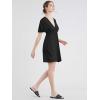 imageLock and Love Womens Short Sleeve Kimono Style Deep V Neck Casual Summer Dress S3XL Plus SizeWdr1338black