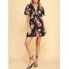 imageLock and Love Womens Short Sleeve Kimono Style Deep V Neck Casual Summer Dress S3XL Plus SizeWdr1338blackfloral