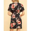 imageLock and Love Womens Short Sleeve Kimono Style Deep V Neck Casual Summer Dress S3XL Plus SizeWdr1338blackfloral