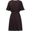 imageLock and Love Womens Short Sleeve Kimono Style Deep V Neck Casual Summer Dress S3XL Plus SizeWdr1338brown