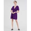 imageLock and Love Womens Short Sleeve Kimono Style Deep V Neck Casual Summer Dress S3XL Plus SizeWdr1338darkpurple