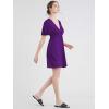 imageLock and Love Womens Short Sleeve Kimono Style Deep V Neck Casual Summer Dress S3XL Plus SizeWdr1338darkpurple