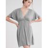 imageLock and Love Womens Short Sleeve Kimono Style Deep V Neck Casual Summer Dress S3XL Plus SizeWdr1338heathergrey