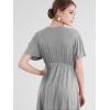 imageLock and Love Womens Short Sleeve Kimono Style Deep V Neck Casual Summer Dress S3XL Plus SizeWdr1338heathergrey