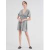 imageLock and Love Womens Short Sleeve Kimono Style Deep V Neck Casual Summer Dress S3XL Plus SizeWdr1338heathergrey