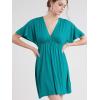 imageLock and Love Womens Short Sleeve Kimono Style Deep V Neck Casual Summer Dress S3XL Plus SizeWdr1338jade