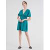 imageLock and Love Womens Short Sleeve Kimono Style Deep V Neck Casual Summer Dress S3XL Plus SizeWdr1338jade