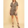 imageLock and Love Womens Short Sleeve Kimono Style Deep V Neck Casual Summer Dress S3XL Plus SizeWdr1338leopard