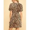 imageLock and Love Womens Short Sleeve Kimono Style Deep V Neck Casual Summer Dress S3XL Plus SizeWdr1338leopard