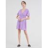 imageLock and Love Womens Short Sleeve Kimono Style Deep V Neck Casual Summer Dress S3XL Plus SizeWdr1338lilac