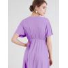 imageLock and Love Womens Short Sleeve Kimono Style Deep V Neck Casual Summer Dress S3XL Plus SizeWdr1338lilac