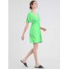 imageLock and Love Womens Short Sleeve Kimono Style Deep V Neck Casual Summer Dress S3XL Plus SizeWdr1338mint