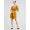 imageLock and Love Womens Short Sleeve Kimono Style Deep V Neck Casual Summer Dress S3XL Plus SizeWdr1338mustard