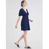 imageLock and Love Womens Short Sleeve Kimono Style Deep V Neck Casual Summer Dress S3XL Plus SizeWdr1338navy
