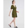 imageLock and Love Womens Short Sleeve Kimono Style Deep V Neck Casual Summer Dress S3XL Plus SizeWdr1338olive