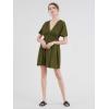 imageLock and Love Womens Short Sleeve Kimono Style Deep V Neck Casual Summer Dress S3XL Plus SizeWdr1338olive