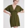 imageLock and Love Womens Short Sleeve Kimono Style Deep V Neck Casual Summer Dress S3XL Plus SizeWdr1338olive