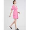 imageLock and Love Womens Short Sleeve Kimono Style Deep V Neck Casual Summer Dress S3XL Plus SizeWdr1338pink