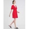 imageLock and Love Womens Short Sleeve Kimono Style Deep V Neck Casual Summer Dress S3XL Plus SizeWdr1338red
