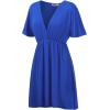 imageLock and Love Womens Short Sleeve Kimono Style Deep V Neck Casual Summer Dress S3XL Plus SizeWdr1338royalbrite