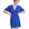 imageLock and Love Womens Short Sleeve Kimono Style Deep V Neck Casual Summer Dress S3XL Plus SizeWdr1338royalbrite