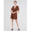 imageLock and Love Womens Short Sleeve Kimono Style Deep V Neck Casual Summer Dress S3XL Plus SizeWdr1338rust
