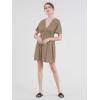 imageLock and Love Womens Short Sleeve Kimono Style Deep V Neck Casual Summer Dress S3XL Plus SizeWdr1338taupe